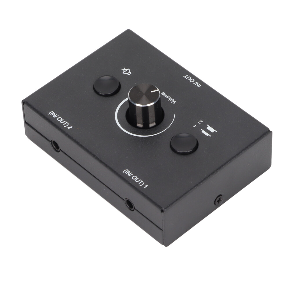 3.5Mm Switcher 2 Input 1 Output Or 1 Input 2 Output Splitter Switcher Box With One Key Mute Button 5031321944532