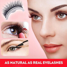 3 Pairs Self Adhesive Eyelashes No Glue Reusable Long Volume Eyelashes Extensions Natural Look Gift for Women