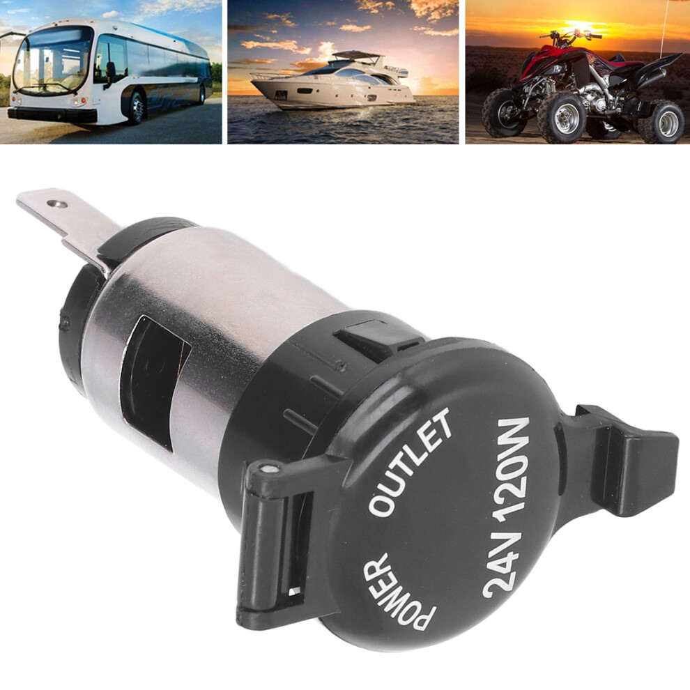 Cigarette Lighter Socket 0Â24V 120W With Waterproof Cover Dustproof Universal For Cars Boats Tractors 9421321946920