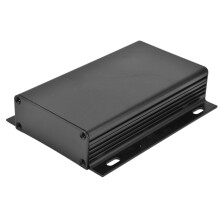 Caja eléctrica de aluminio 25x84x110mm negro mate