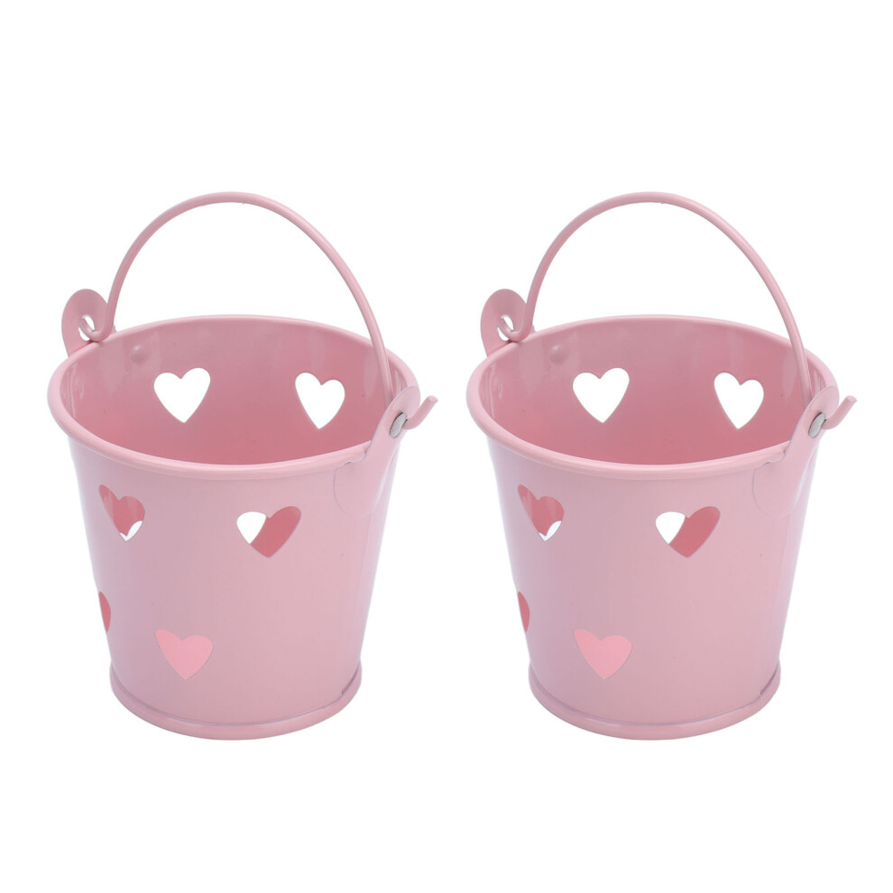 12pcs Mini Metal Bucket Hollow Heart Shaped Bucket with Handle for Candies Outdoor Flower Cosmetics-image-OPC-PHVVCXD-NEW
