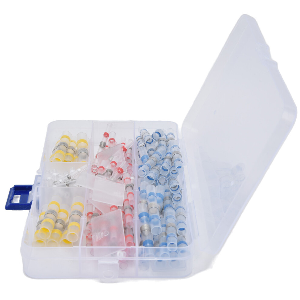 120Pcs Heat Shrink Butt Connectors Crimp Terminals Waterproof Solder Seal Electrical Splice Kit 9401321949480