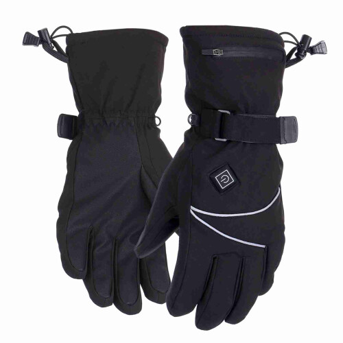 Gants chauffants noirs M/L/XL, 3 piles AA, 3 températures 2