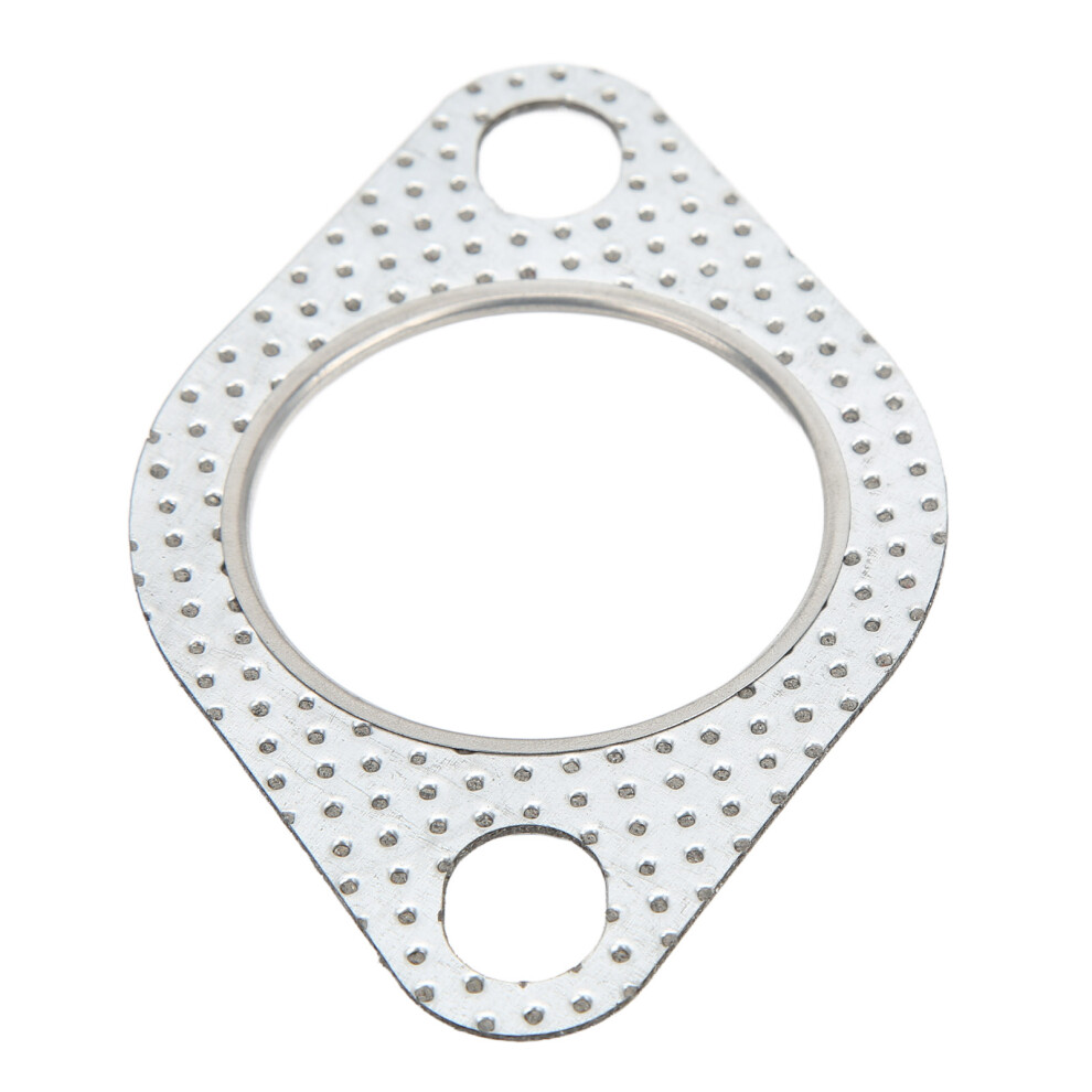1.75In Exhaust Pipe Flange Gasket 2 Bolts Perforated Steel Universal For Turbo Elbows Down Pipes 8011321951676
