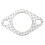 Junta de brida de escape de 2 pulgadas, 2 pernos, 51 mm 2