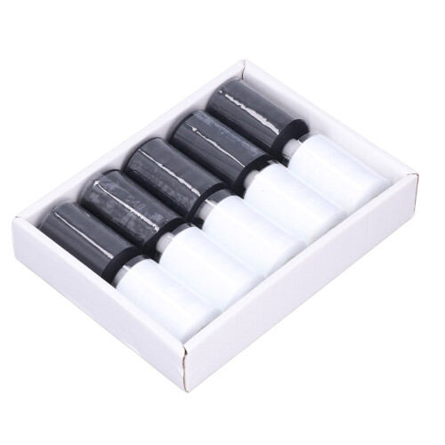 10 pièces de fil à coudre en polyester - noir et blanc 2