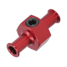 Manomètre de pression de carburant rouge en forme de T, durite de 3/8 po, 1/8 po.