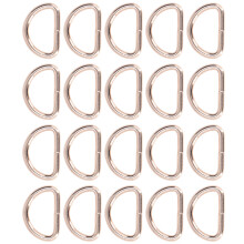 20Pcs D Rings 4x38x23mm Strong Structure Widely Used Elegant Appearance DIY Crafts for Bags Wallets BraceletsGold