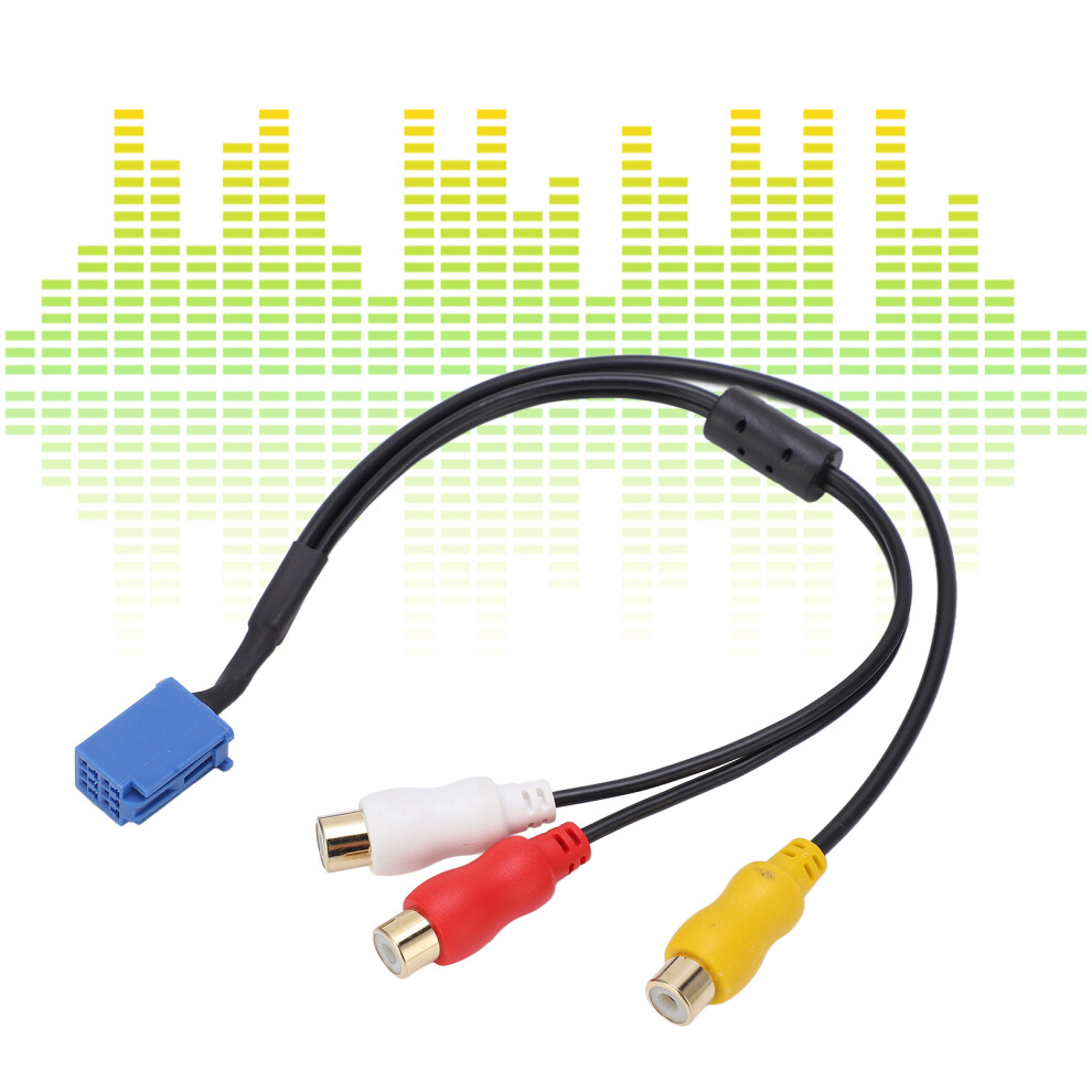 6 Pin Av 3040 Port Car 3Rca Cable Adapter Audio Vedio Connector For Dvd Navigation Headunit 4601321953233