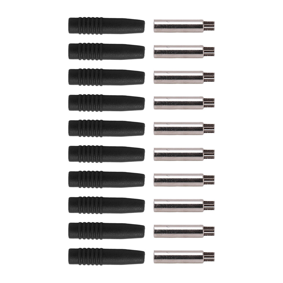 10Pcs Insulated 2Mm Banana Plug Coupler With Protection Shrouded For Testing Equipmentblack 8721321953746