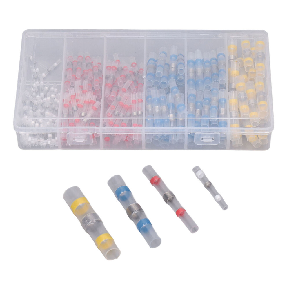 200Pcs Heat Shrink Wire Connector Butt Crimp Terminal Waterproof Insulated Set Kit 4611321955120