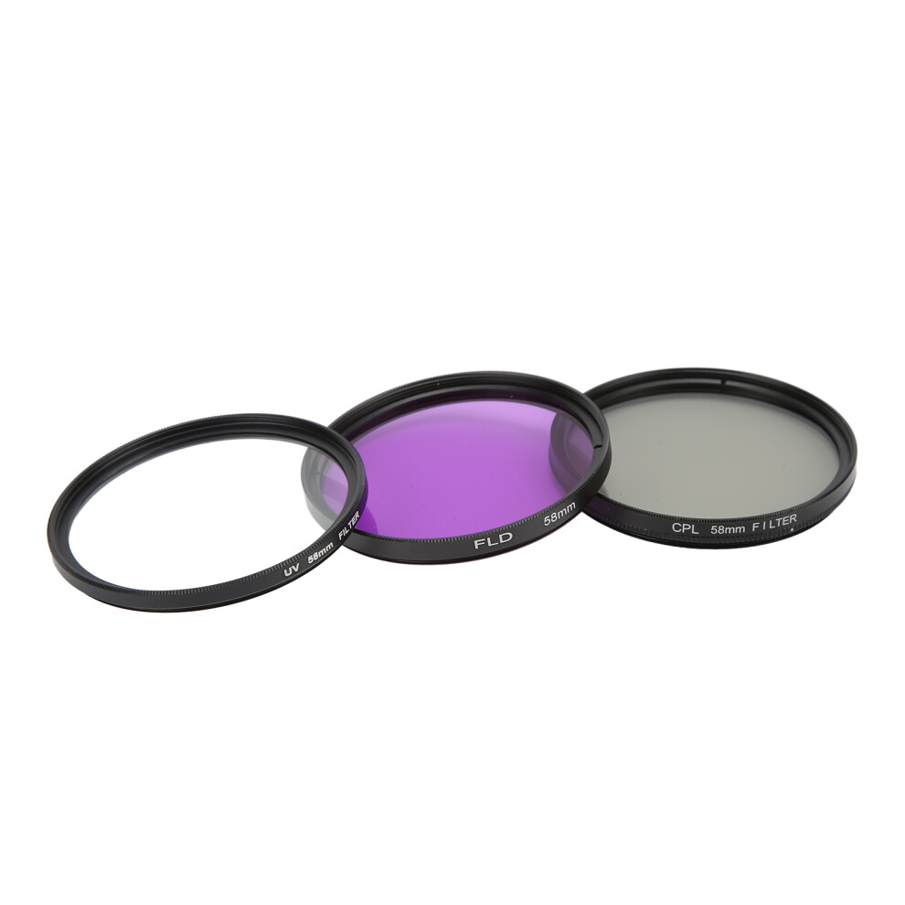 3Pcs/Set Multi Coated Lens Filter Kit Uv Cpl Fld Lens Filter Set For Digital Camera Accessories58mm(1486) 7901321955921