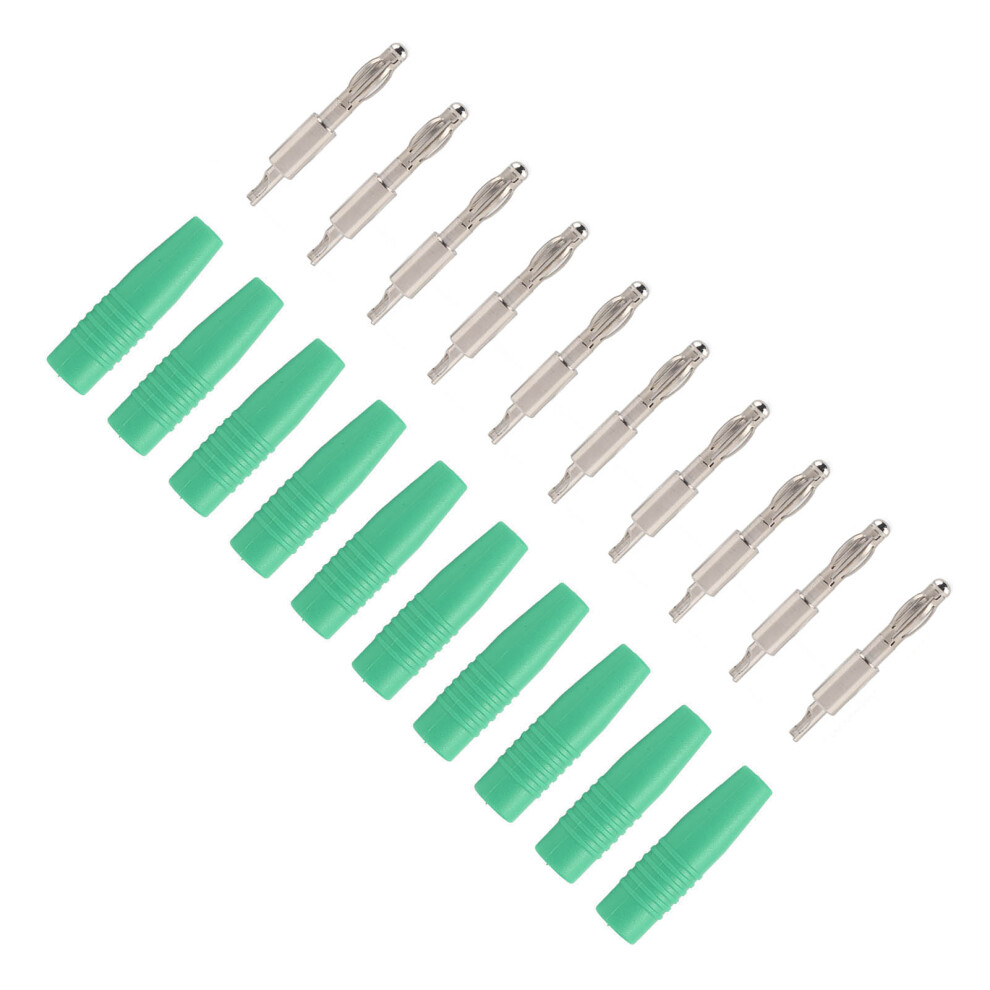 10Pack 4Mm Banana Solder 22.040 Plug Banana Plug Diy Male Connector Adapter For Multimeter Test Leads Speakergreen 3771321953852