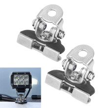 2 piezas de soporte para barra de luces LED del capó ajustable de acero inoxidable 304