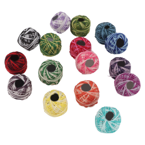 Fil de dentelle 16 couleurs taille 16 polyester