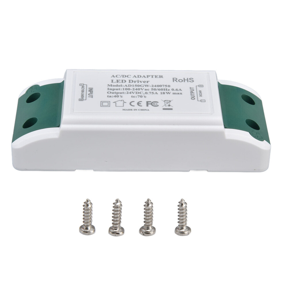 Led Driver 24V Dc 0.75A 18W Quiet Operation Constant Current 24V Transformer For Led Strip Lights Ac100â240V 6931321959293