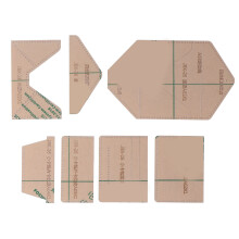 7Pcs Card Package Acrylic Template Accurate Cutting Distance Transparent Clear Layout DIY Acrylic Template for Gifts