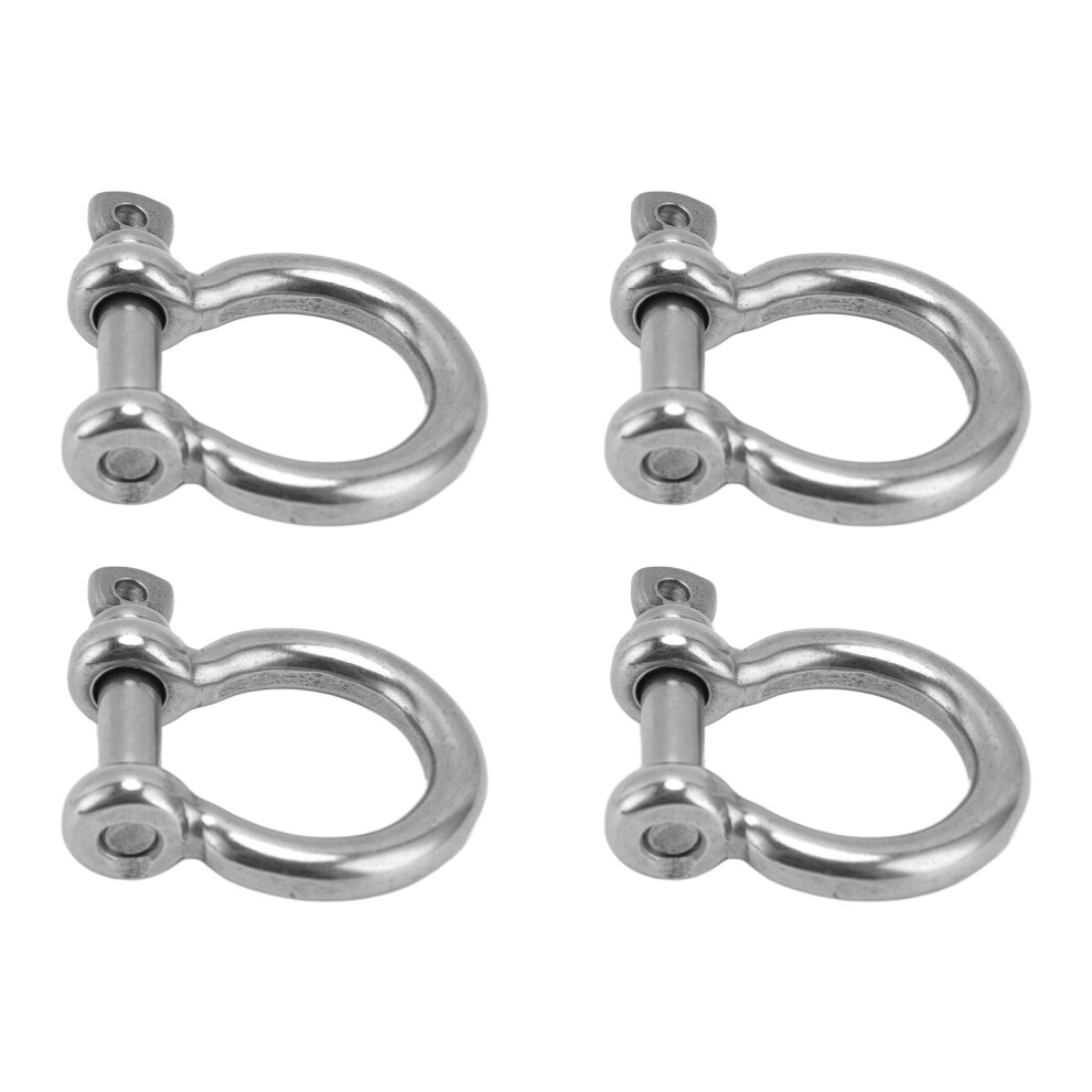4Pcs 304 Stainless Steel Shackle Screw Pin D Ring Bow Shape Anchor Load Clamp Replacementm5 3461321961383