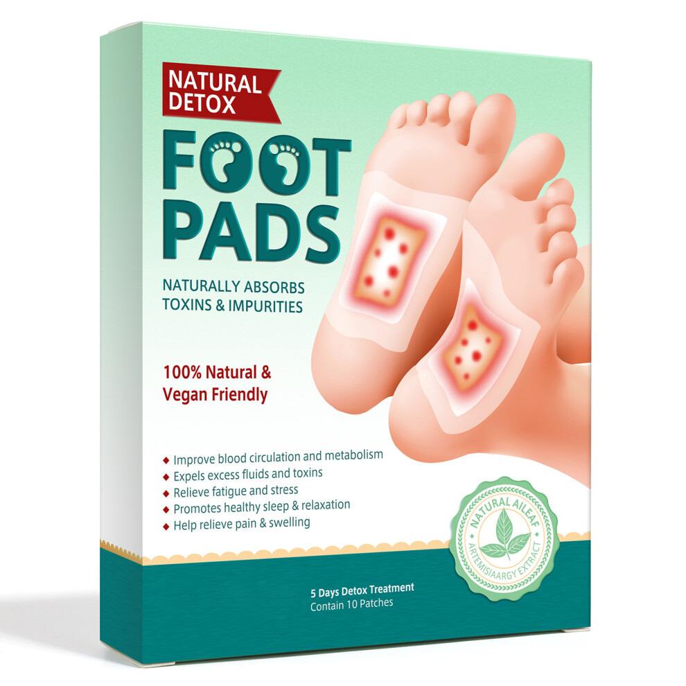ELAIMEI 10 PCS Ginger Foot Pads Bamboo Foot Care For Healthy Body Feet Sheet Relieve Stress Improve Sleep Reducing Dysmenorrhea
