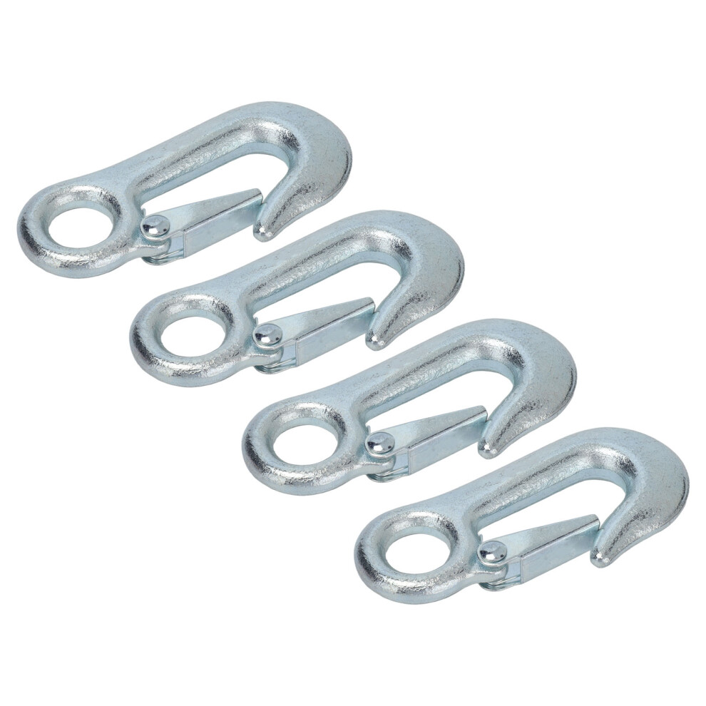 4Pcs Winch Hook Galvanized Clevis Slip Set Kit With Safety Latches For Trailer Ship108x20mm 4601321961351
