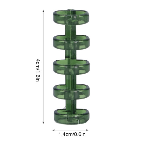 20 Stück grüne Kunststoff-Binderinge, 11 mm, halten 60 Blätter 2