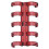 20Pcs Binding Rings Segmented Design Hold 60 Sheets 11mm Binding Thickness Office SuppliesRed 8