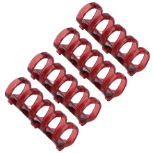 20 Stück Kunststoff-Binderinge, 5-Loch, 11 mm Durchmesser, hält 60 Blatt, Rot
