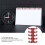 20Pcs Binding Rings Segmented Design Hold 60 Sheets 11mm Binding Thickness Office SuppliesRed 3