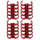 20Pcs Binding Rings Segmented Design Hold 60 Sheets 11mm Binding Thickness Office SuppliesRed 15