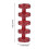 20Pcs Binding Rings Segmented Design Hold 60 Sheets 11mm Binding Thickness Office SuppliesRed 11