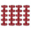 20Pcs Binding Rings Segmented Design Hold 60 Sheets 11mm Binding Thickness Office SuppliesRed 16