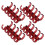 20Pcs Binding Rings Segmented Design Hold 60 Sheets 11mm Binding Thickness Office SuppliesRed 14