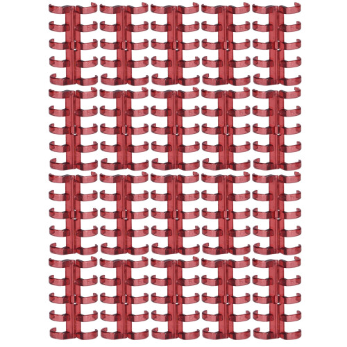 20Pcs Binding Rings Segmented Design Hold 60 Sheets 11mm Binding Thickness Office SuppliesRed 1
