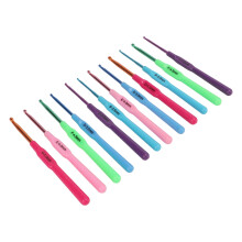12 tamaños de ganchos para crochet, de 2,5 a 5,0 mm, multicolor