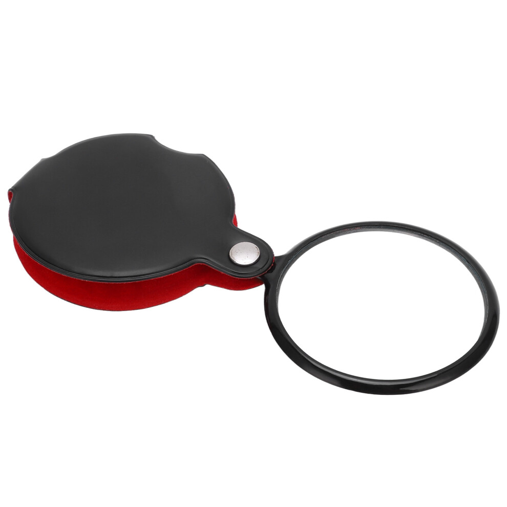 Pocket Magnifying Glass 3X Magnification ABS Nonslip Scratch Resistant Flexible Handle High Clarity Small Magnifying Glass
