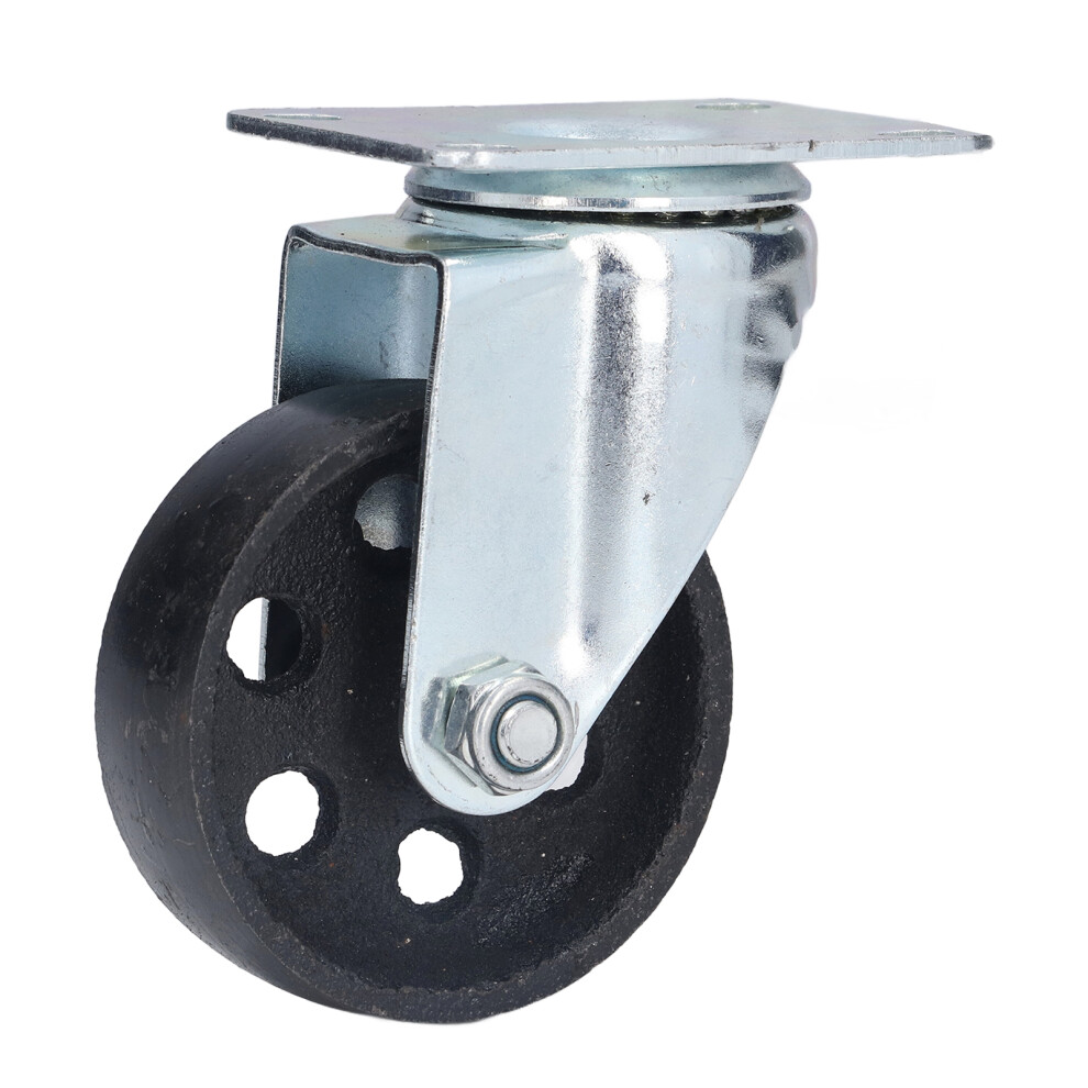 Swivel Caster 3.5In Cast Iron Wheel Dual Bearing Heavy Duty Accessory For Cart Trolley 3401321964304