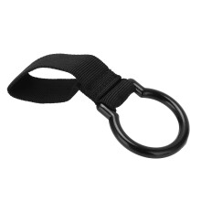Supporto ad anello per torcia in nylon nero - nastro largo 13 cm
