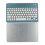 Wireless Keyboard Lock Screen Function Small Portable Stable Connection Long Battery Life Mini Wireless Keyboard for PCCyan 6
