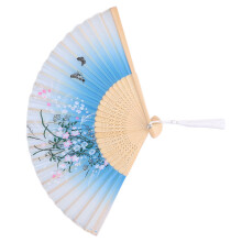 Modelo: Abanico plegable manual 21x37 cm BlueButterflies