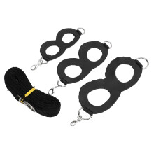 Harnais de promenade pour hamsters, rats et gliders avec corde en cuir noir