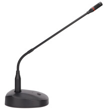 Gooseneck-Konferenzmikrofon mit XLR-auf 6,35 mm-Kabel, Schwarz