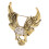 Broche de calavera perforada, Oro antiguo, 4,9 x 4,3 cm 12