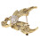 Broche de calavera perforada, Oro antiguo, 4,9 x 4,3 cm 15