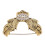 Broche de calavera perforada, Oro antiguo, 4,9 x 4,3 cm 7