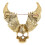 Broche de calavera perforada, Oro antiguo, 4,9 x 4,3 cm 6