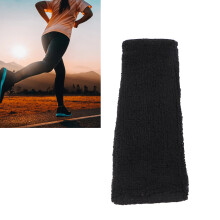 Cinta para la cabeza deportiva que absorbe el sudor 17x5 cm Negro