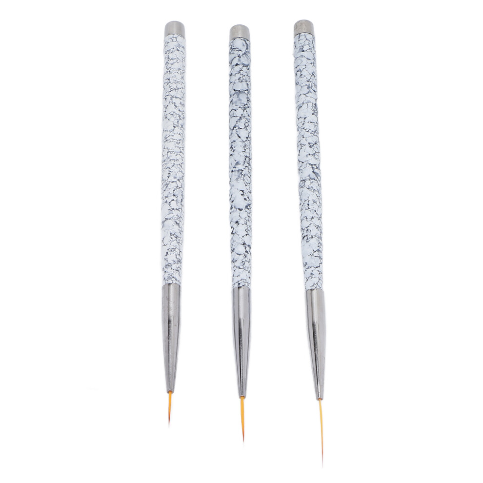 3pcs Professional Nail Art Liner Brush Set Nail Painting Drawing Brushes Set Manicure Tools