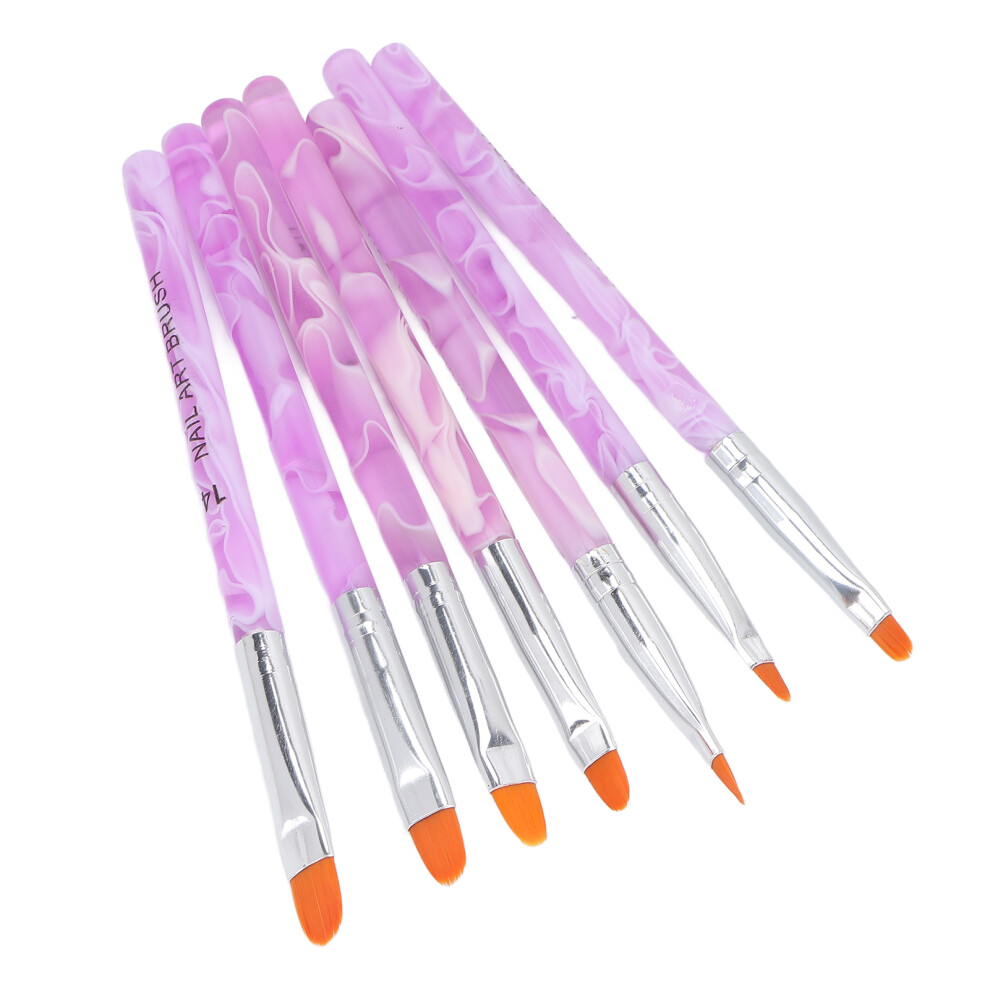 Light 7 Packs Therapy Nail Brushes Nail Drawing Tools Round Tip Therapy Pen Nail Supplies For Salon Or Home Use