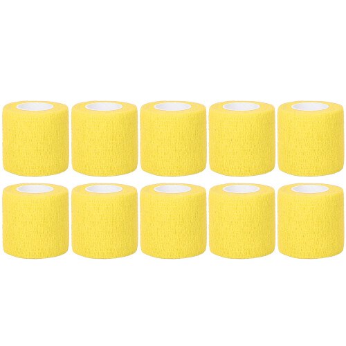 10 pièces de bandage élastique 5 cm x 450 cm jaune 1