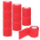10 vendajes rojos desechables autoadhesivos de 5x450cm 3